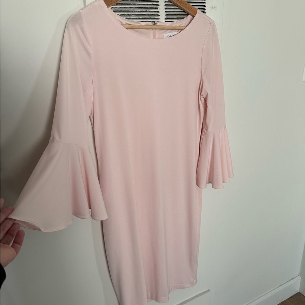 Calvin Klein Light Pink Bell Sleeve Dress